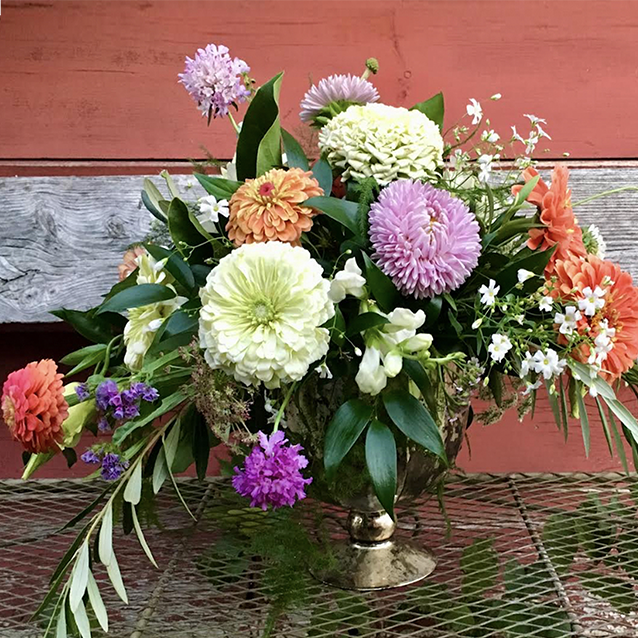 Vase - multicolor flowers