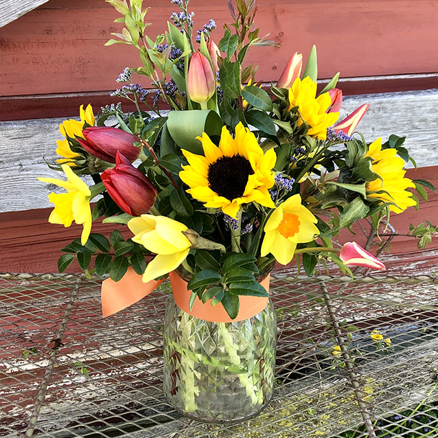 Vase - multicolor flowers