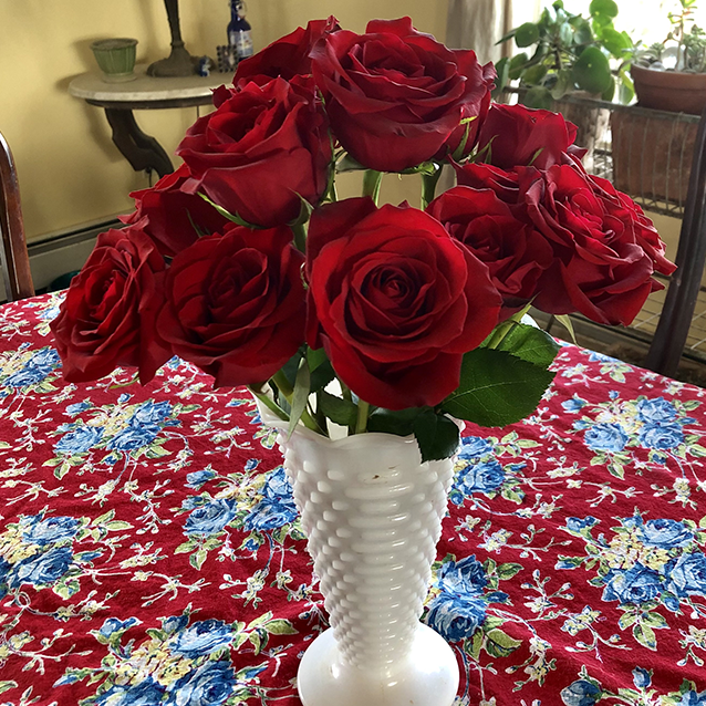 Vase - multicolor flowers